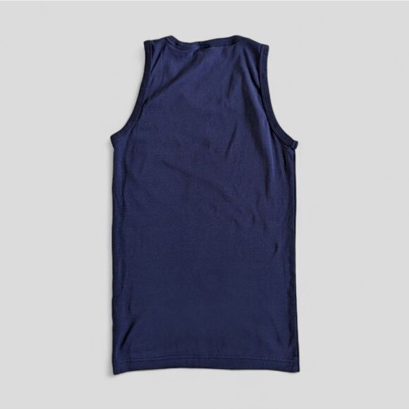 G-star Raw Women's Sleeveless Cotton Logo Tank Tops Sz S in Navy and White - Picture 4 of 16